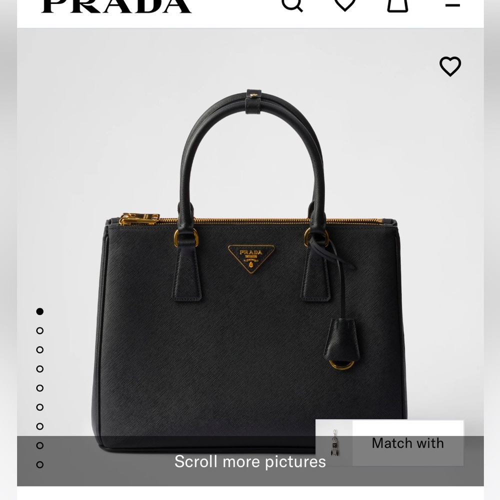 PRADA Large Galleria Saffiano leather bag black
